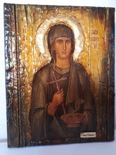 Load image into Gallery viewer, Saint St. Paraskevi Handmade Greek Byzantine Icons-Orthodox Icon Antique Style - Vanas Collection