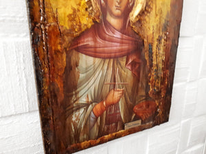 Saint St Paraskevi Icon - Greek Russian Orthodox Byzantine Icon Antique Style - Vanas Collection
