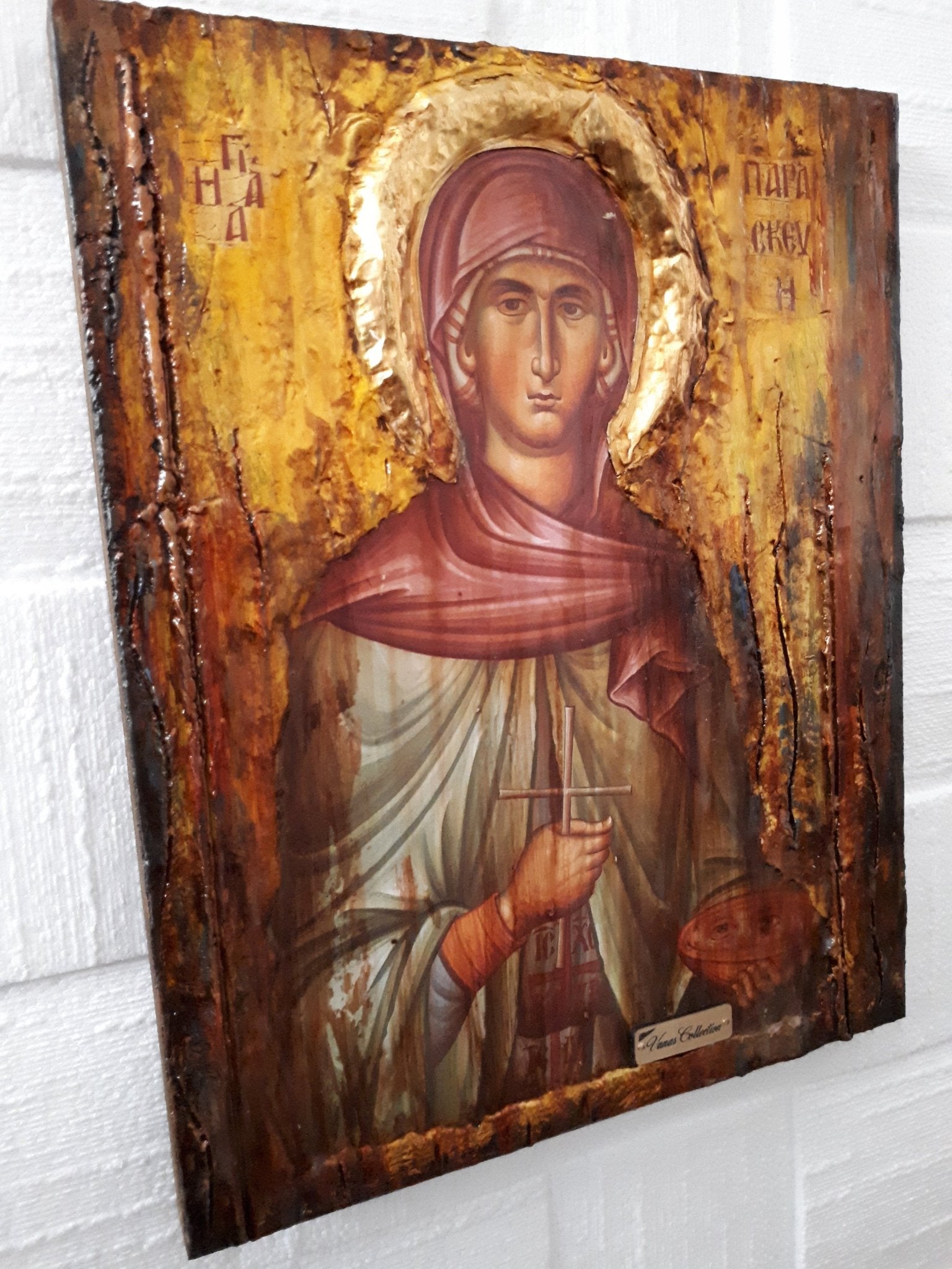 Saint St Paraskevi Icon - Greek Russian Orthodox Byzantine Icon Antique Style - Vanas Collection