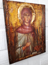 Load image into Gallery viewer, Saint St Paraskevi Icon - Greek Russian Orthodox Byzantine Icon Antique Style - Vanas Collection