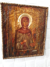 Load image into Gallery viewer, Saint St. Paraskevi on Wood Antique Style Icon - Orthodox Rare Byzantine Icons - Vanas Collection