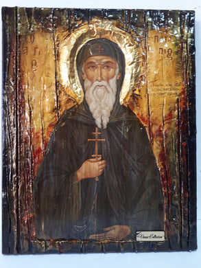 Saint St. Patapios of Thebes Icon - Orthodox Greek Byzantine Wooden Icons - Vanas Collection