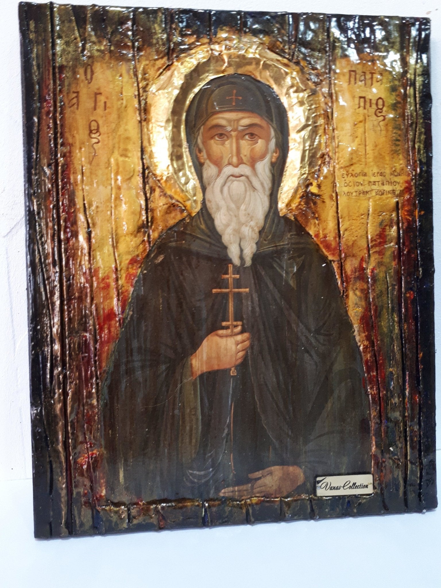 Saint St. Patapios of Thebes Icon - Orthodox Greek Byzantine Wooden Icons - Vanas Collection