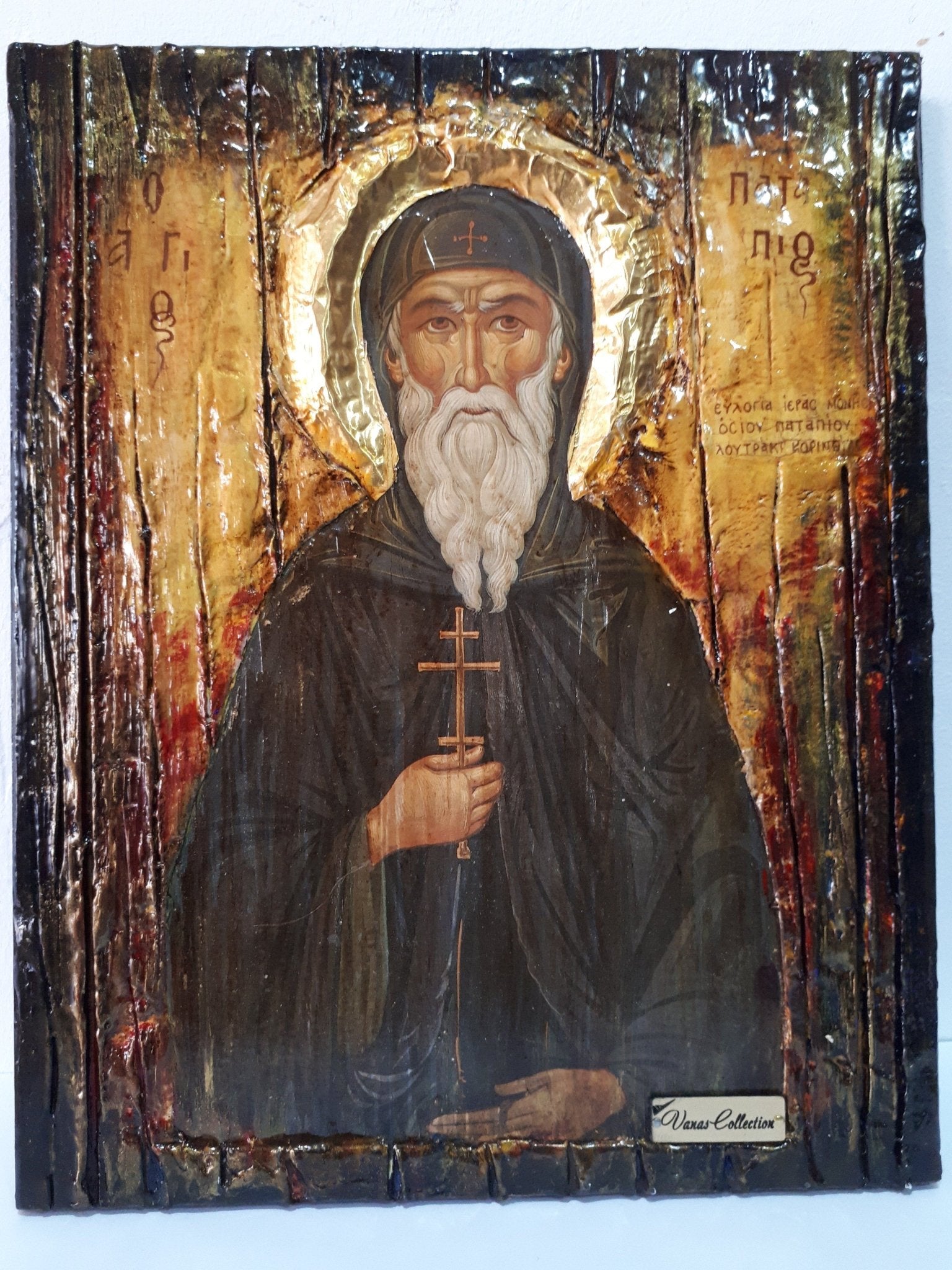 Saint St. Patapios of Thebes Icon - Orthodox Greek Byzantine Wooden Icons - Vanas Collection
