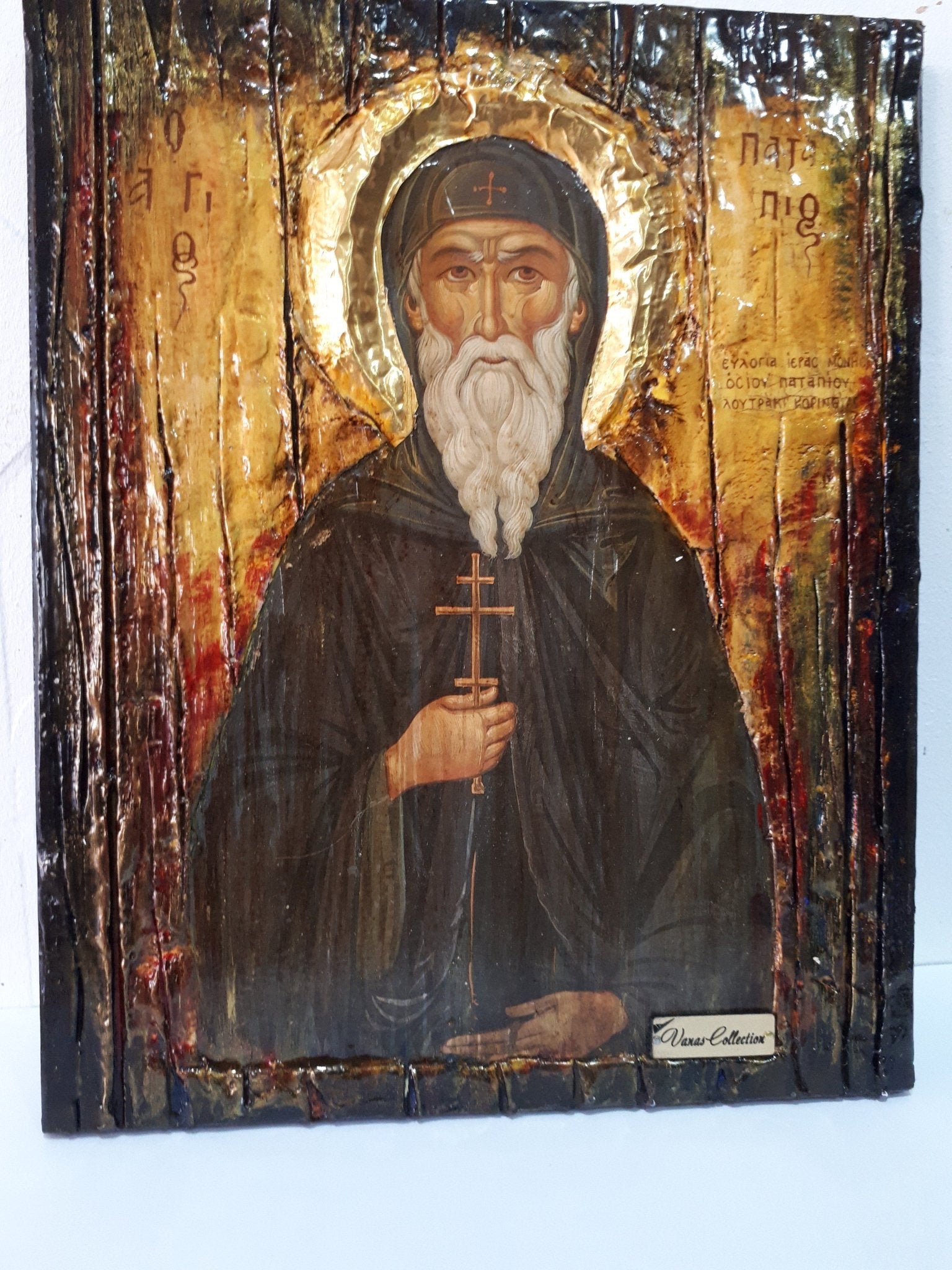 Saint St. Patapios of Thebes Icon - Orthodox Greek Byzantine Wooden Icons - Vanas Collection