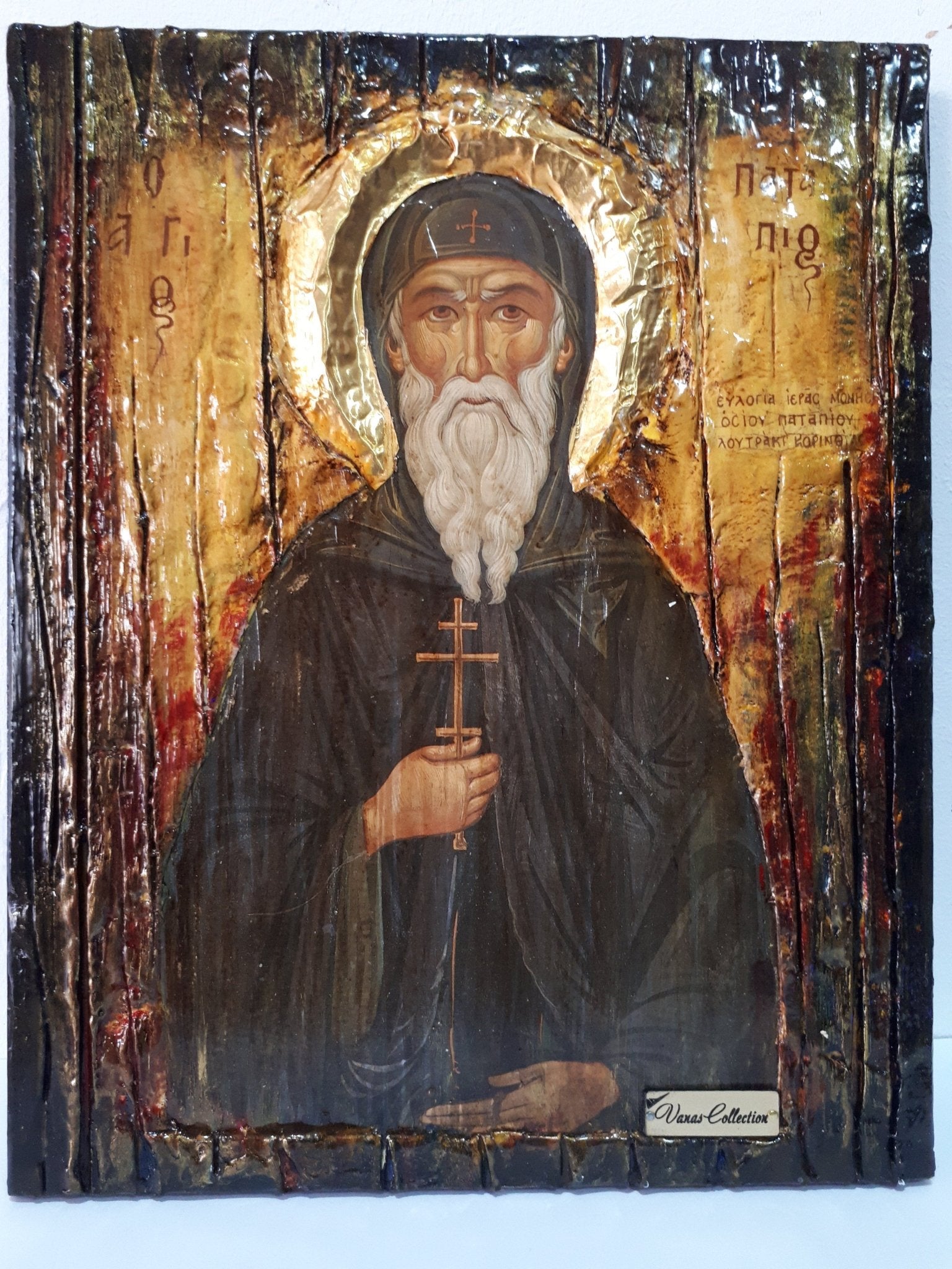 Saint St. Patapios of Thebes Icon - Orthodox Greek Byzantine Wooden Icons - Vanas Collection