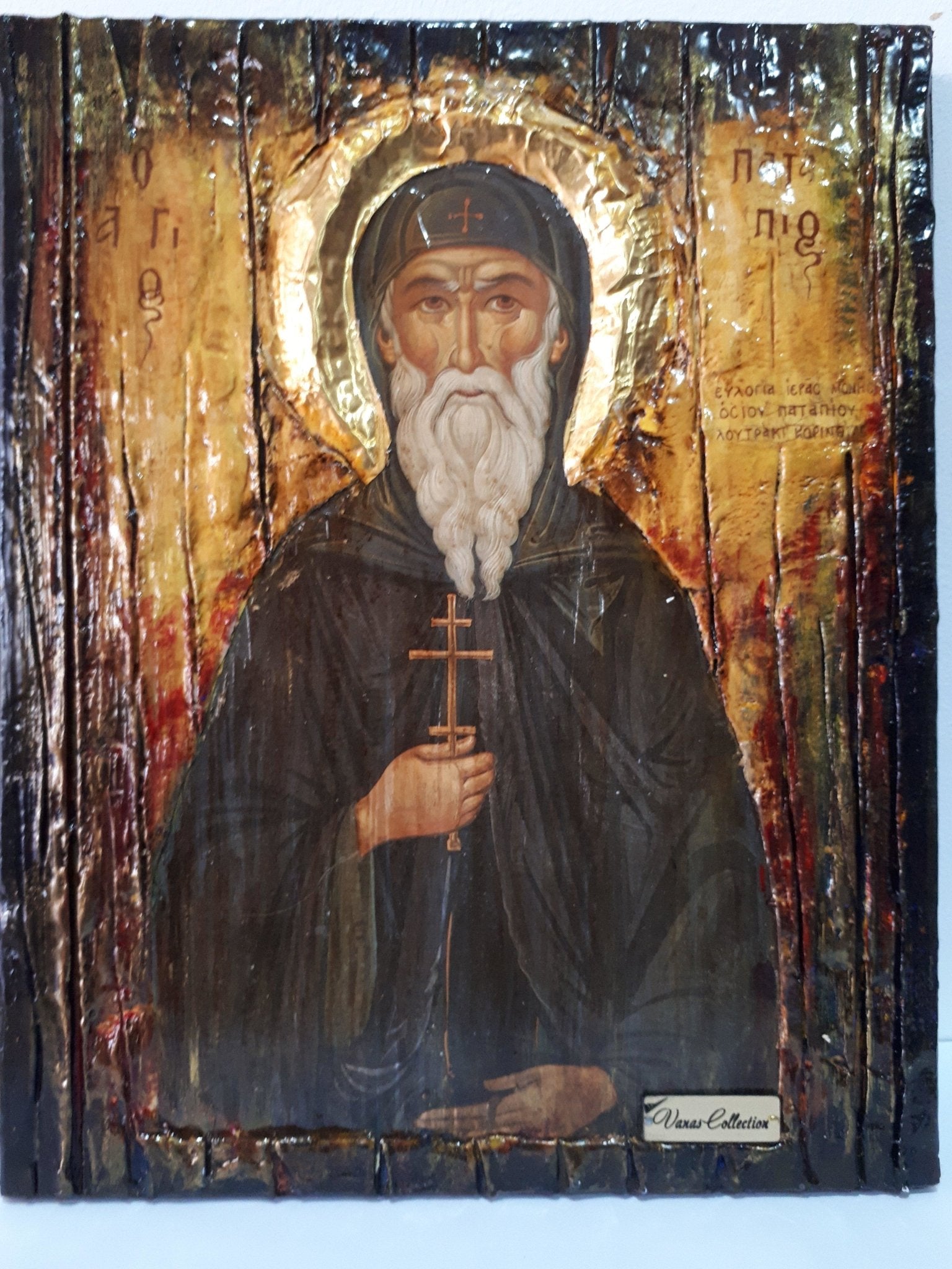Saint St. Patapios of Thebes Icon - Orthodox Greek Byzantine Wooden Icons - Vanas Collection