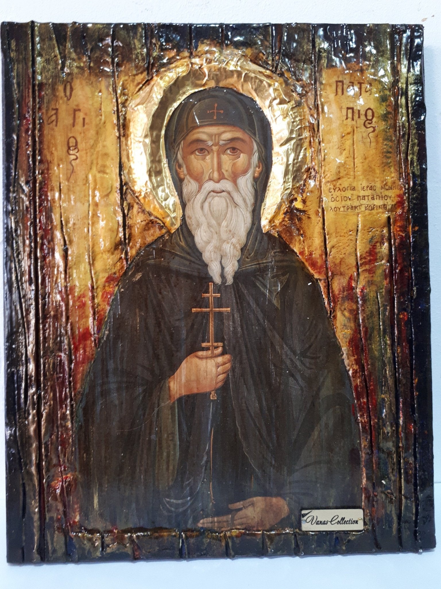Saint St. Patapios of Thebes Icon - Orthodox Greek Byzantine Wooden Icons - Vanas Collection