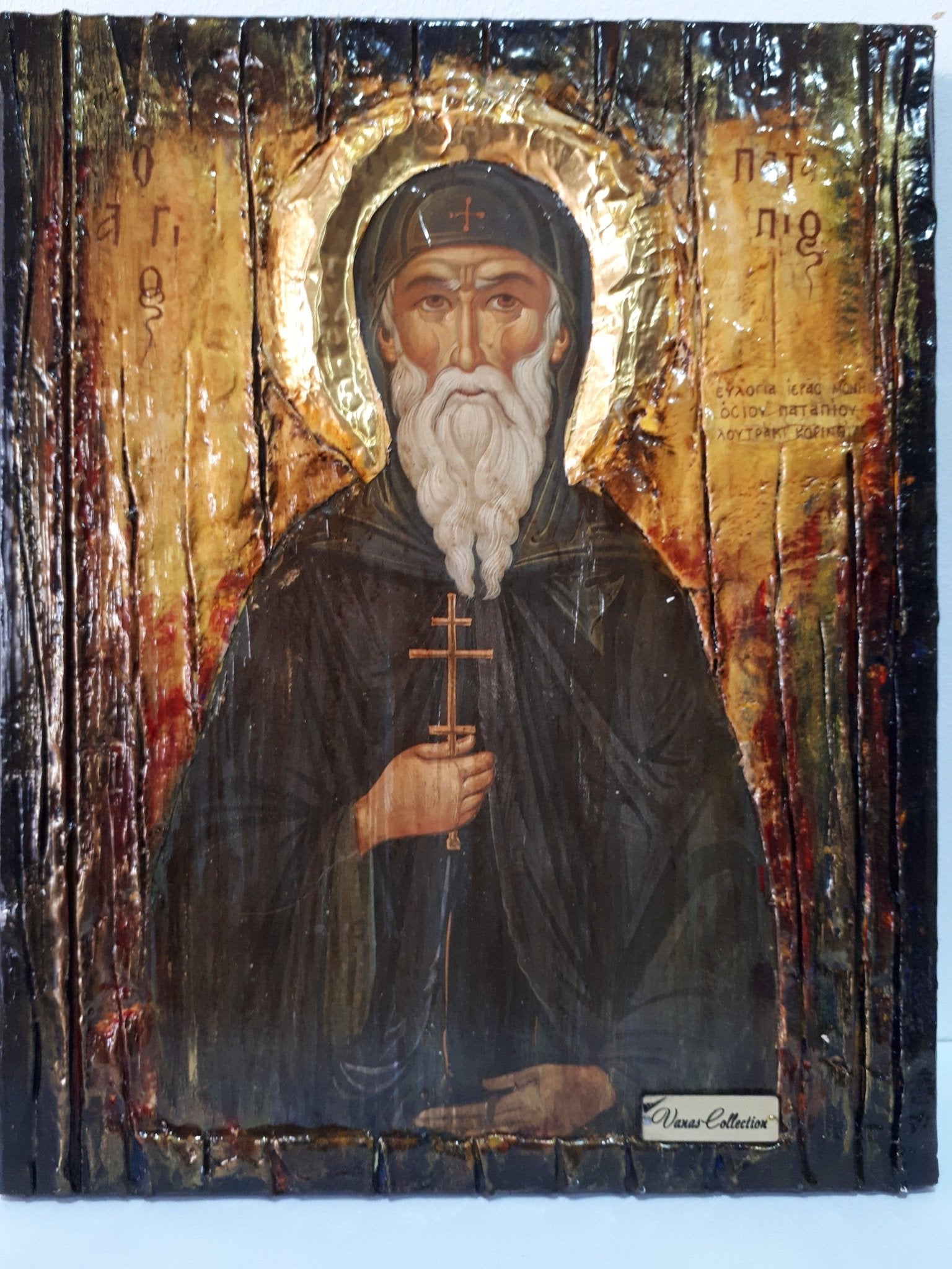 Saint St. Patapios of Thebes Icon - Orthodox Greek Byzantine Wooden Icons - Vanas Collection