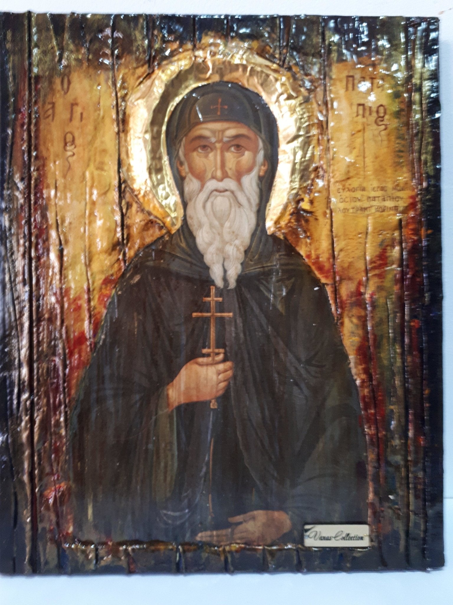 Saint St. Patapios of Thebes Icon - Orthodox Greek Byzantine Wooden Icons - Vanas Collection