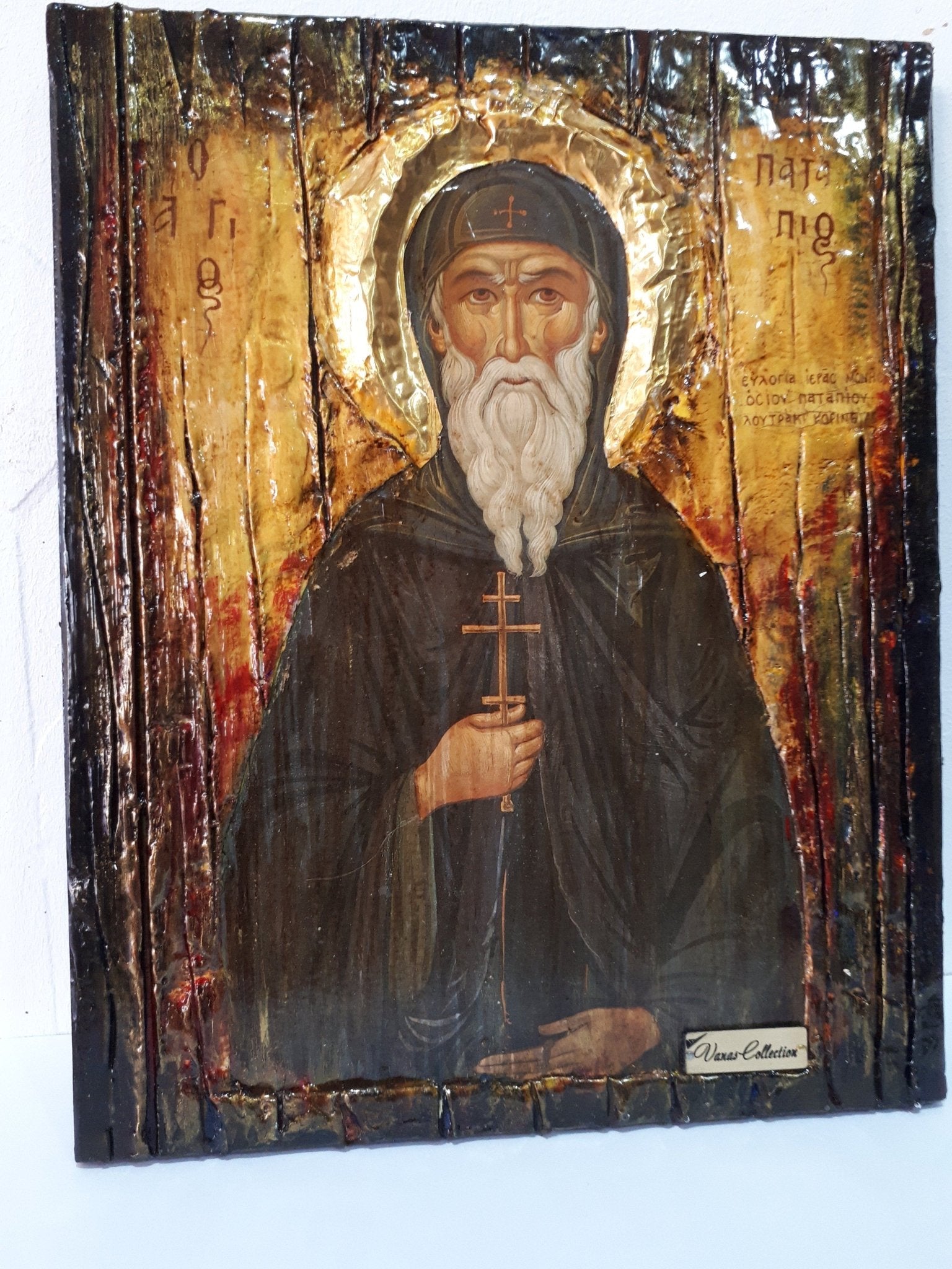 Saint St. Patapios of Thebes Icon - Orthodox Greek Byzantine Wooden Icons - Vanas Collection