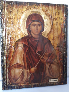 Saint St Penelope the Martyr icon Greek Orthodox Byzantine Handmade Icons - Vanas Collection