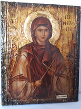 Load image into Gallery viewer, Saint St Penelope the Martyr icon Greek Orthodox Byzantine Handmade Icons - Vanas Collection