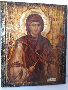 Saint St Penelope the Martyr icon Greek Orthodox Byzantine Handmade Icons - Vanas Collection