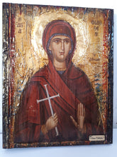 Laden Sie das Bild in den Galerie-Viewer, Saint St Philothei Filothei Rare Icon-Greek Orthodox Christian Handmade Icons - Vanas Collection