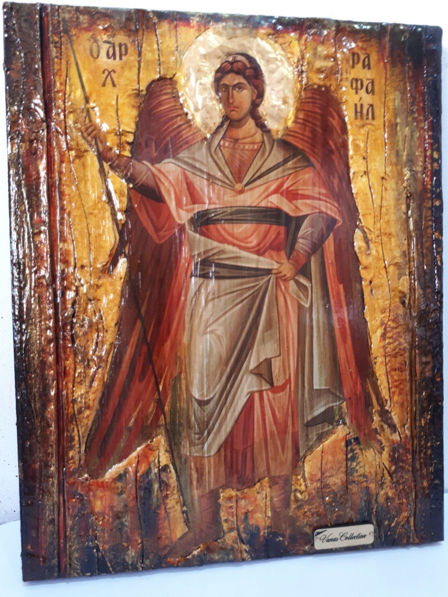 Saint St. Raphael the Archangel-Greek Orthodox Byzantine Icons - Vanas Collection