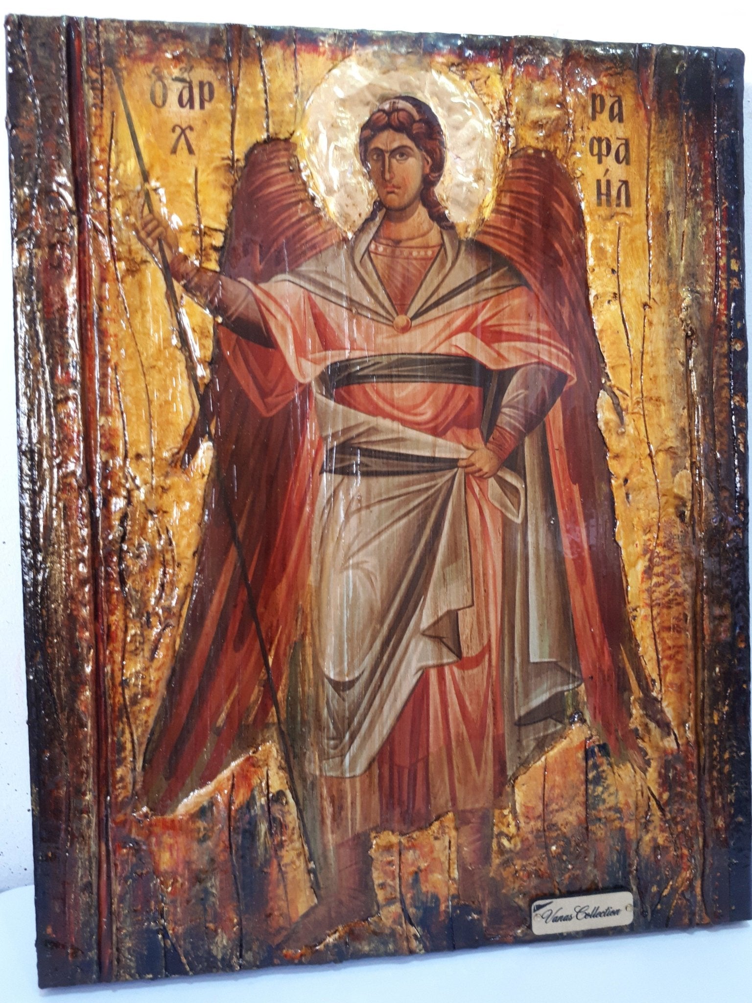 Saint St. Raphael the Archangel-Greek Orthodox Byzantine Icons - Vanas Collection