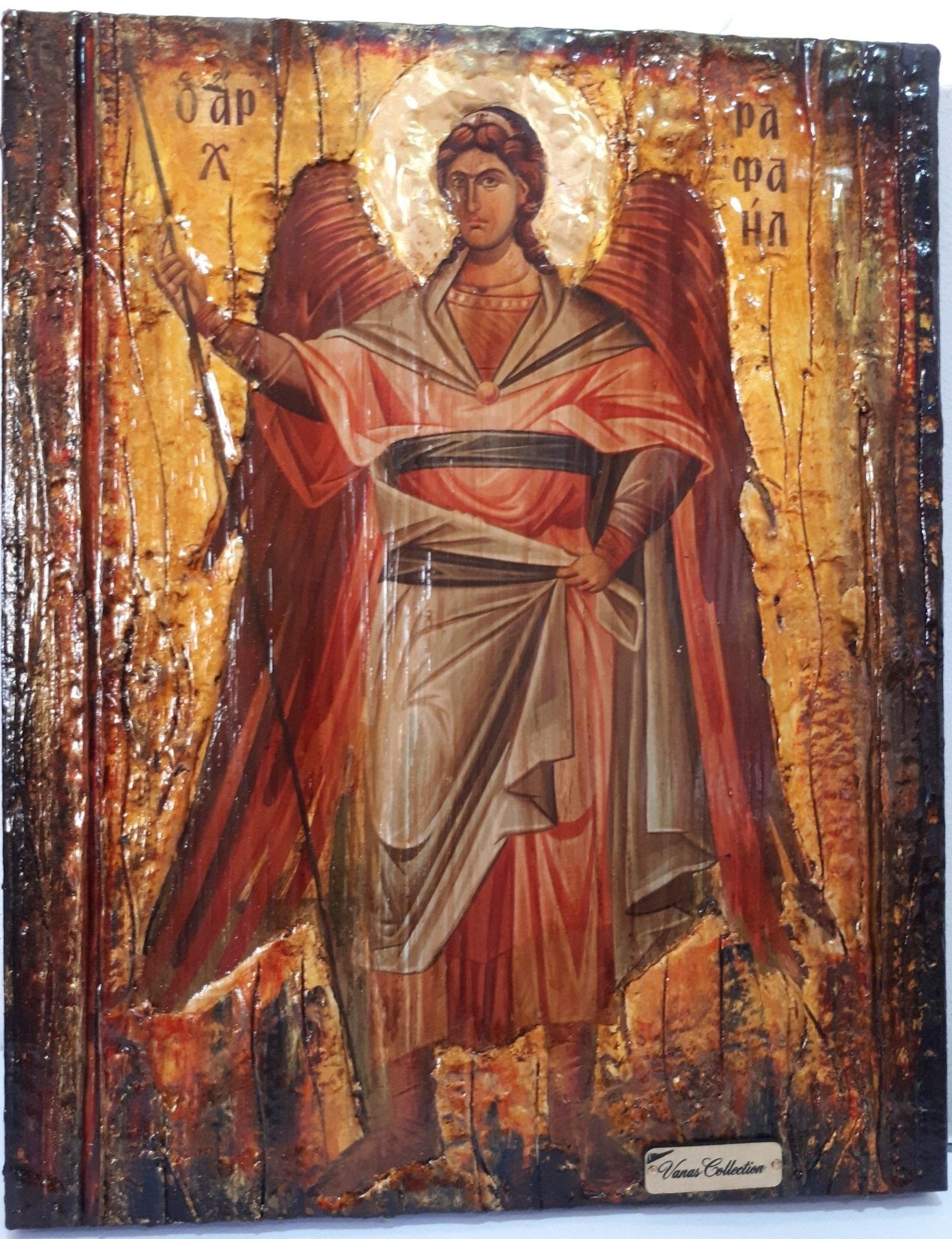 Saint St. Raphael the Archangel-Greek Orthodox Byzantine Icons - Vanas Collection