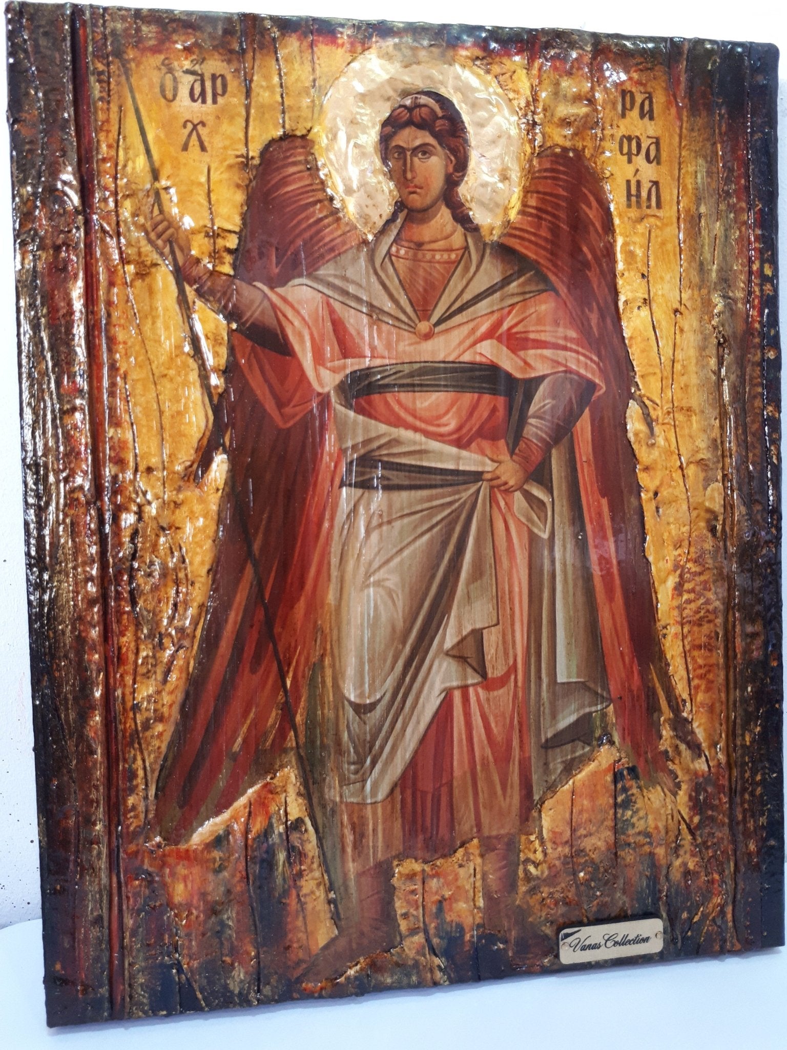 Saint St. Raphael the Archangel-Greek Orthodox Byzantine Icons - Vanas Collection