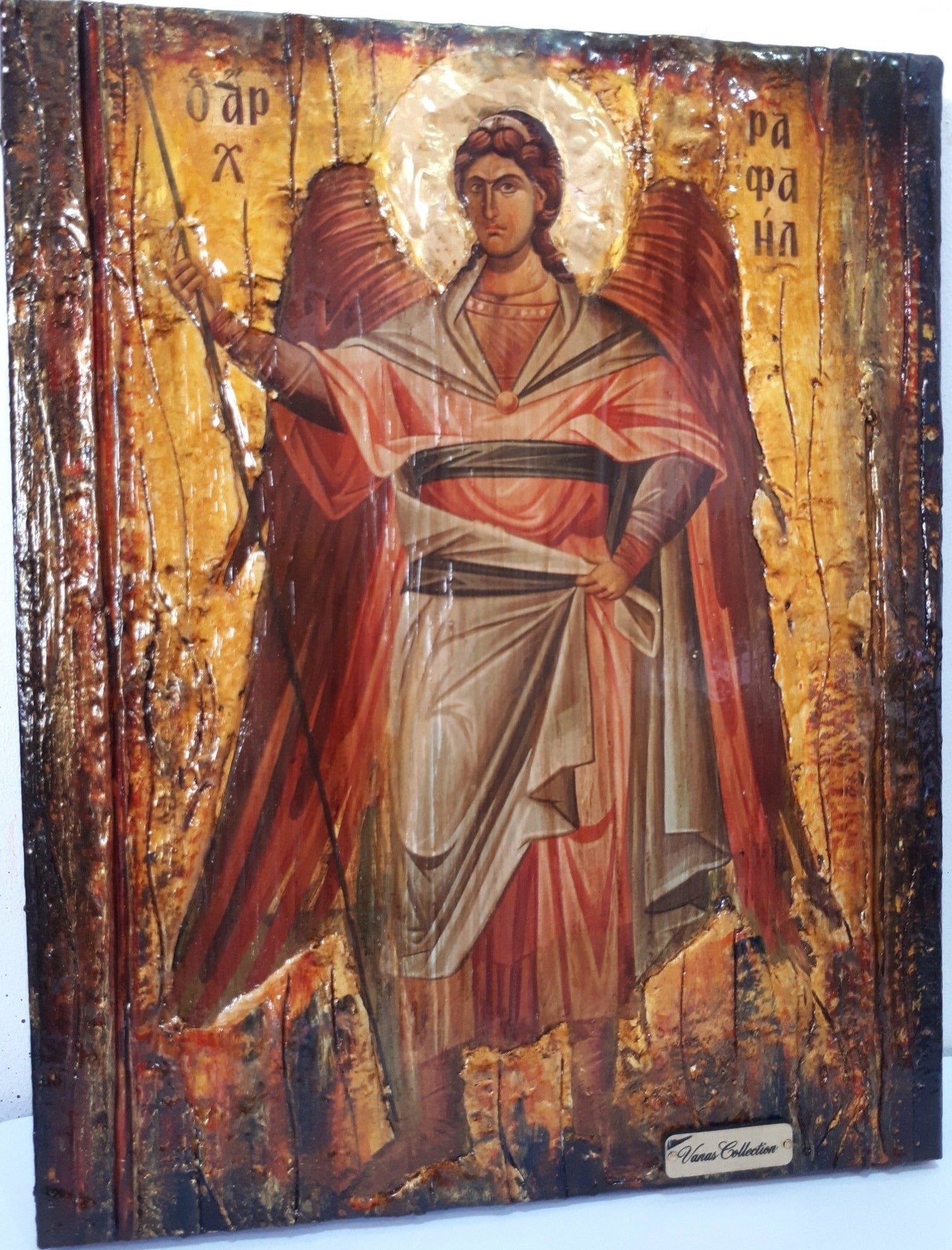 Saint St. Raphael the Archangel-Greek Orthodox Byzantine Icons - Vanas Collection