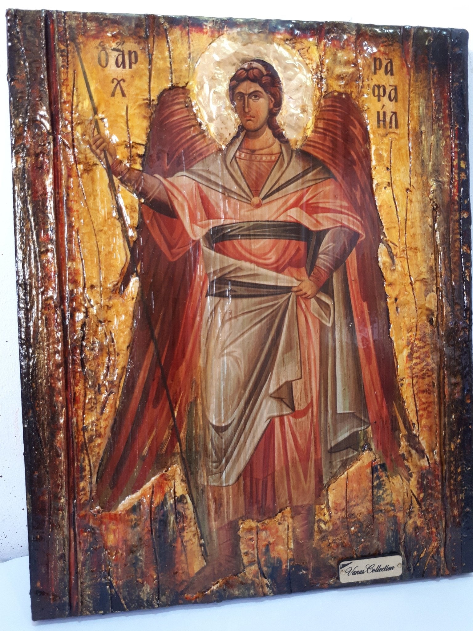 Saint St. Raphael the Archangel-Greek Orthodox Byzantine Icons - Vanas Collection