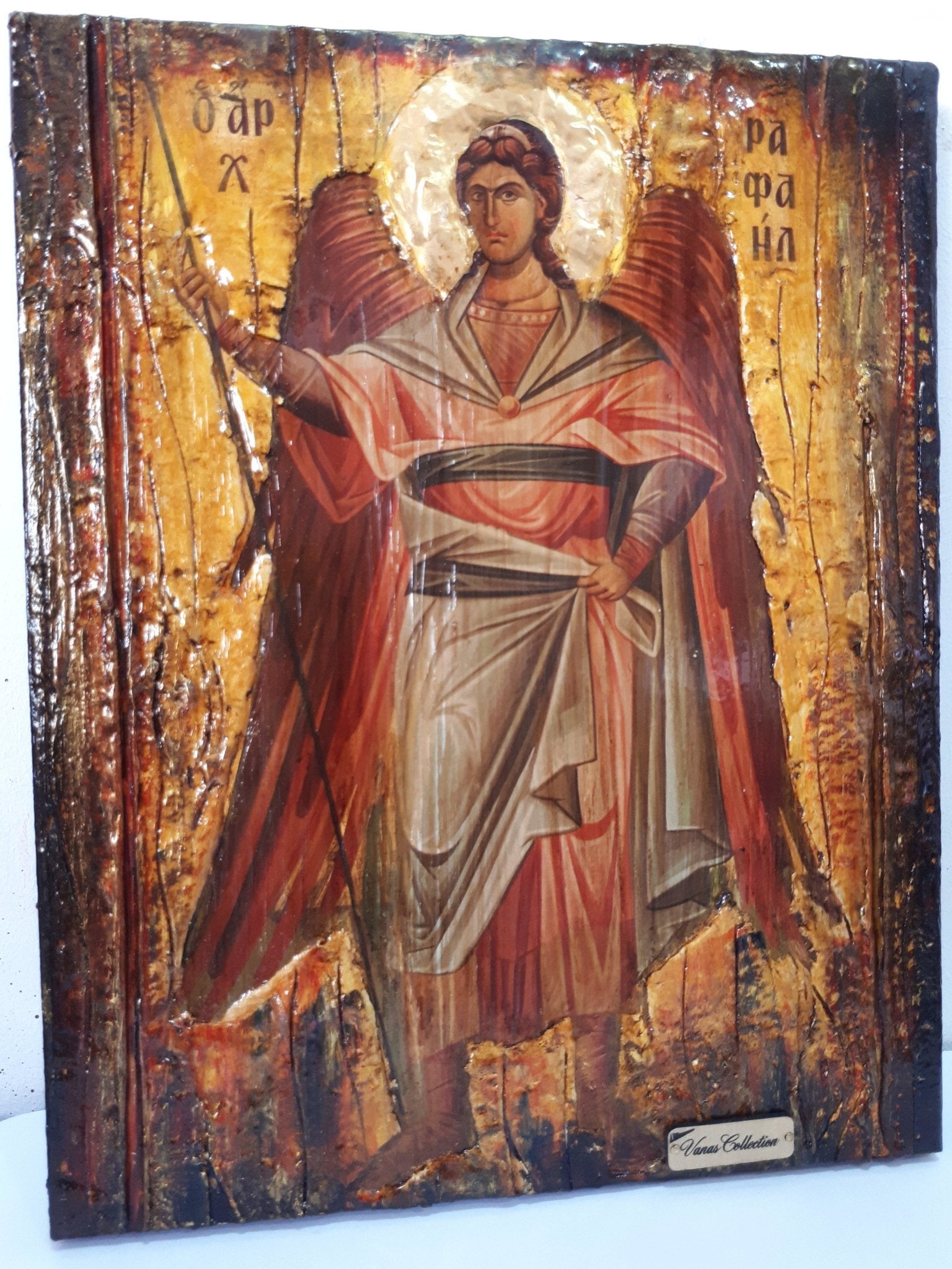 Saint St. Raphael the Archangel-Greek Orthodox Byzantine Icons - Vanas Collection