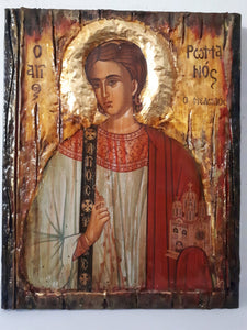 Saint St. Romanos the Melodist icon on Wood Icon-Orthodox Greek Christian Catholic Icons - Vanas Collection