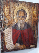 Laden Sie das Bild in den Galerie-Viewer, Saint St. Sava / Sabbas - Orthodox Byzantine Icon Handmade by VanasCollection - Vanas Collection