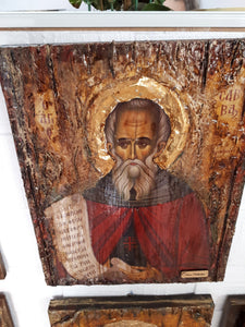 Saint St. Sava / Sabbas - Orthodox Byzantine Icon Handmade by VanasCollection - Vanas Collection