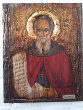 Load image into Gallery viewer, Saint St Savvas Savas -Greek Orthodox Byzantine Russian Icon Antique Style Icon - Vanas Collection