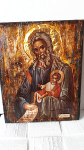 Saint St. Simeon Symeon the God Icon-Greek Orthodox Byzantine Religious Icon - Vanas Collection