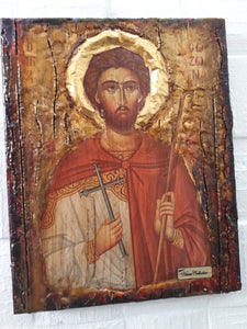 Saint St Sozon the Martyr of Cilicia-Greek Orthodox Byzantine Christian Icons - Vanas Collection