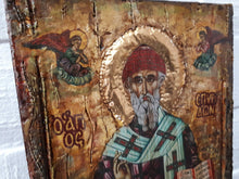 Laden Sie das Bild in den Galerie-Viewer, Saint St. Spyridon Spiridon Greek Orthodox Byzantine Icon-Antique Style Icons - Vanas Collection