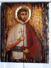Load image into Gallery viewer, Saint St. Stamatios on Wood Icon-Orthodox Greek Christian Byzantine Icons - Vanas Collection