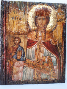 Saint St. Theodora the Empress Augusta Icon- Orthodox Greek Half Body Icons - Vanas Collection