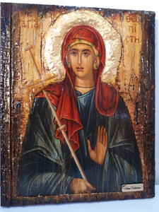 Saint St. Theopisti Icon-Greek Orthodox Christian Byzantine Icons - Vanas Collection