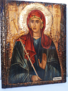 Saint St. Theopisti Icon-Greek Orthodox Christian Byzantine Icons - Vanas Collection