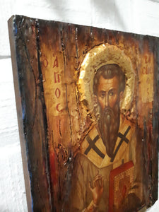Saint St. Vasilios Basil the Great- Christianity Orthodox Byzantine Greek Icons - Vanas Collection