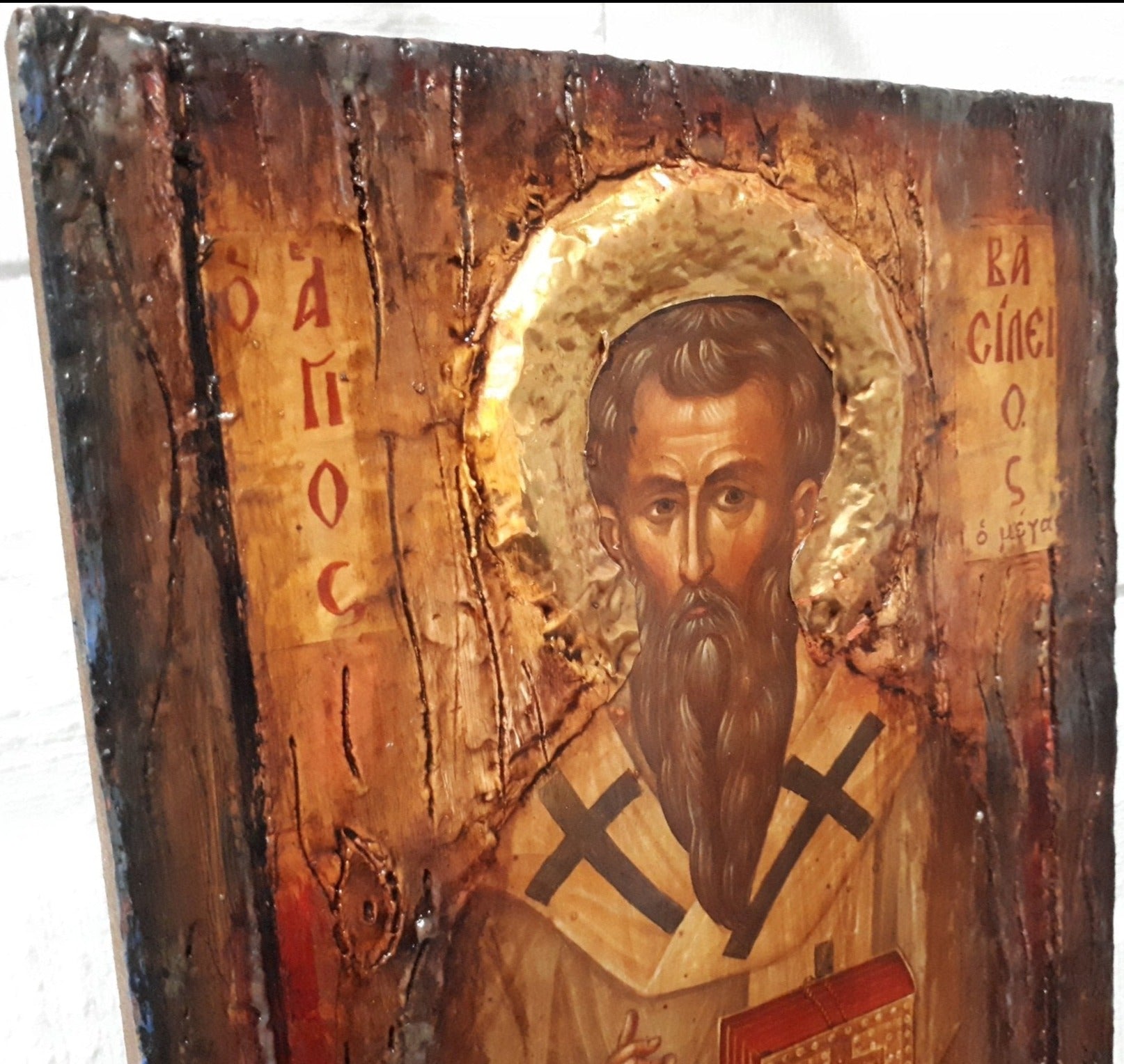 Saint St. Vasilios Basil the Great- Christianity Orthodox Byzantine Greek Icons - Vanas Collection