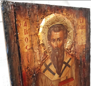 Saint St. Vasilios Basil the Great- Christianity Orthodox Byzantine Greek Icons - Vanas Collection