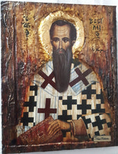 Load image into Gallery viewer, Saint St Vasilios Vasileios Basil Icon -Greek Orthodox Byzantine Russian Icons - Vanas Collection