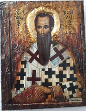 Load image into Gallery viewer, Saint St Vasilios Vasileios Basil Icon -Greek Orthodox Byzantine Russian Icons - Vanas Collection