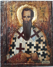 Laden Sie das Bild in den Galerie-Viewer, Saint St Vasilios Vasileios Basil Icon -Greek Orthodox Byzantine Russian Icons - Vanas Collection