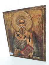 Laden Sie das Bild in den Galerie-Viewer, Saint St. Vlasios Christian Religious Handmade Icon - Vanas Collection