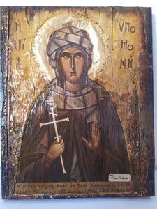Saint St Ypomoni Ipomoni Icon-Greek Byzantine Antique Style Icons - Vanas Collection