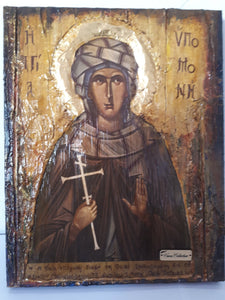 Saint St Ypomoni Ipomoni Icon-Greek Byzantine Antique Style Icons - Vanas Collection