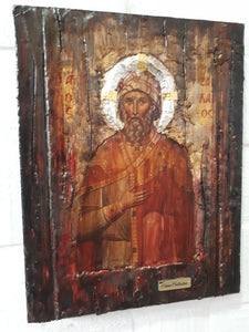 Saint St. Zakchaios Ζακχαίος Apostle Icon-Greek Orthodox Byzantine Icon on Wood - Vanas Collection