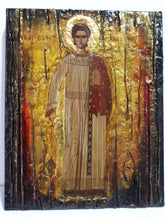 Load image into Gallery viewer, Saint Stefanos Stephen Wooden Greek Icon-Christian Orthodox Wood Icons - Vanas Collection