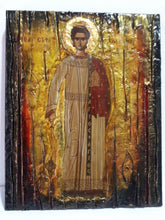 Load image into Gallery viewer, Saint Stefanos Stephen Wooden Greek Icon-Christian Orthodox Wood Icons - Vanas Collection