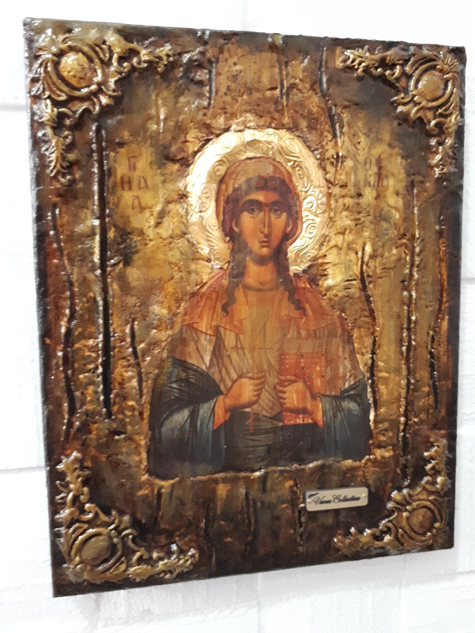 Saint Thecla Thekla Icon-Unique Handmade Orthodox Christian Byzantine Greek Made - Vanas Collection